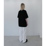 メタリックリボンTシャツ - BLACK