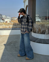 セッドチェックシャツ(Brown)