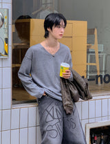 ファンシーレタリングバルーンデニムパンツ