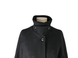 Naren High Neck Quilted Wool Belt Long Coat
