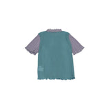 mellow pleats bicolor tops