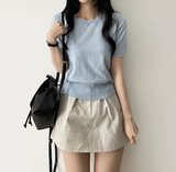 Selling round short sleeve knit