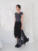 Kitten Crop Tee (Charcoal)