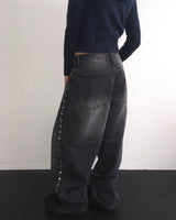 Stud denim pants
