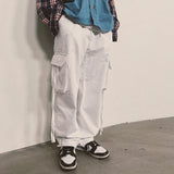 strap elastic pants_white