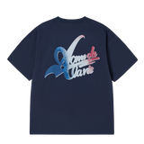 25SS FRENCH SCRIPT LOGO SHORT SLEEVE T-SHIRT DARK NAVY