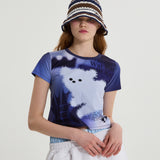 Gradation Maltese half sleeve T-shirt