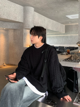 Glife Semi Overfit Round Knit