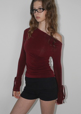 [MADE] Bindiggle Uncut Shirring Long Sleeve T-Shirt