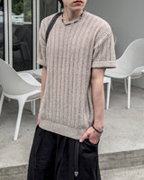 Weave Boucle Lace Round Knit