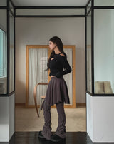 Rani wrap shirring skirt leggings set