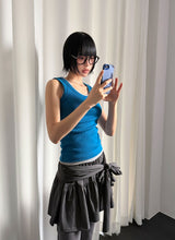 WRAP TIE MINI SKIRT