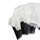 (2color) Floral Sheer Lace Long Scarf