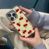 [MADE] silver cherry epoxy bumper case - yellow