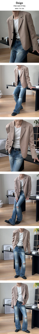 [S/F] Minimal crop blazer(2color)