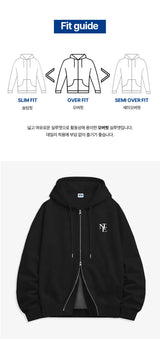 NTE mini monogram 2-way zip-up (4color)