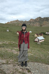 Nadine Check Frill Skirt (2color)