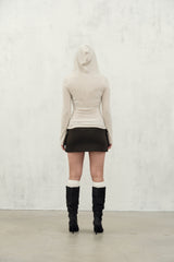 wool pk skirt (brown)