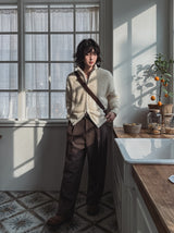 Neville two-way angora knit zip-up