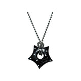gleaming star dot necklace [black]