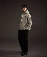 MOHAIR WOOL CASHMERE BLENDED HOODIE GREY