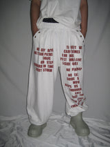 Lettering Eyelet Sweatpants(3c)
