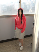 waffle hood zip-up