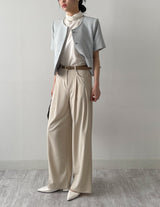 [Summer ver.] Launer Pocket Two-Tuck Wide Slacks