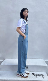 EMBROIDERY OVERALL DENIM PANTS code 25011