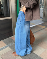 [ORIGINAL] タフキュービックデニムワイドパンツ