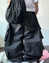 MULTI ALL CARGO SEMI WIDE BALLOON LONG PANTS 💚🐝🩶🖤 - 3 COLORS