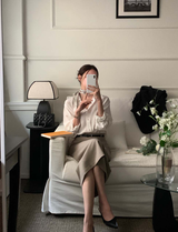 Lavin H-line Slit Long Skirt / 4 colors