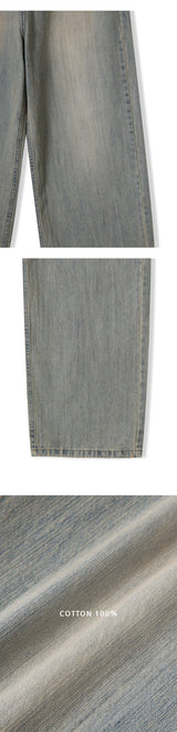 [Unisex] Tin leg wide denim pants(2color)