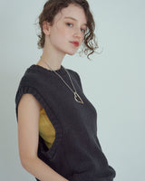 SILK COTTON KNIT VEST