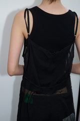 ファイン パターンド メッシュドレス (Black)