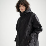 Nylon RIB Flash Line Jacket - BLACK