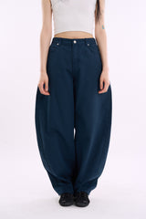 D-line balloon wide cotton pants