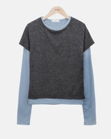 Seel Tone-Block Layered Long Sleeve T-Shirt