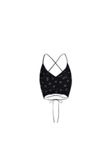 smile backless top black