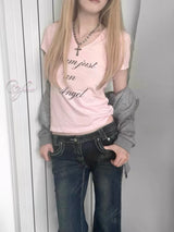 V-Neck Short Sleeve T-Shirt (2 Colors）