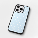 ホリデーエポキシバンパーケース (sky blue mini dot)