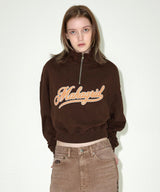 SCRIPT LOGO CROP HALF ZIP UP