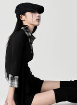 Bella check t-shirt