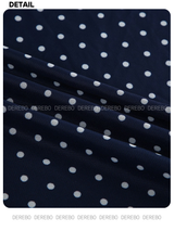 Navy Dotted Lace Chiffon Long Skirt