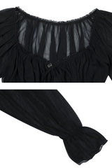 MERMAID SHEER CARDIGAN black