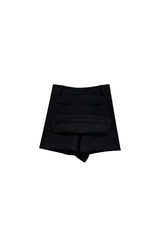 AGLOW TWEED SKIRT PANTS / BLACK