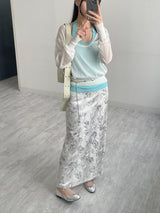 Shirred Halter Neck Long Sleeveless