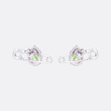 COCKTAIL SAFETY-PIN EARRINGS (Apple green)
