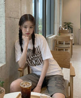 ウェービーロゴオーバーフィットTシャツ - 4COLOR
