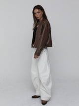 Curved Cotton Pants_White